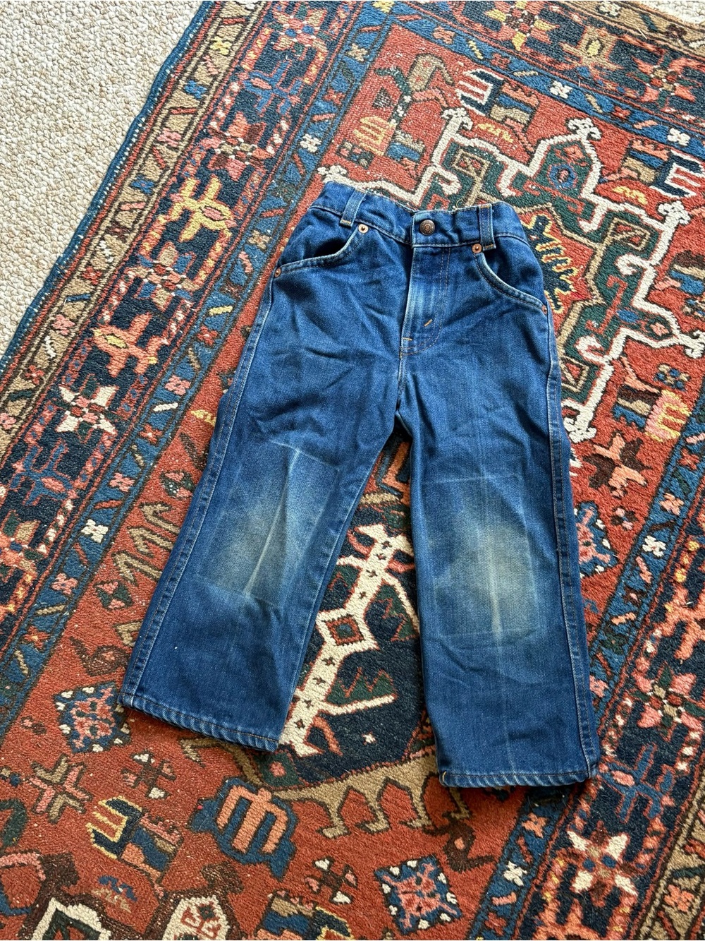 Vintage 80s orange tab Levi's Blue Kids Denim Jeans 4T